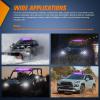 imageNilight 295quot Roof Top Strobe Lights 56LED Hazard Light Emergency Safety Warning LED Flashing Light Bar Magnetic Mount 12V 24V Cars Trucks Tractors Snow Plows Construction VehiclesRed Mix Blue