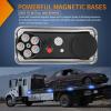 imageNilight 2PCS Blue Strobe Wireless Magnetic Lights Portable Warning Hazard Light Surface Mount Waterproof 5 Patterns for 12V 24V Off Road Eergency Vehicles
