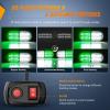 imageNilight 4PCS LED Strobe lights 12V 24V Sync Feature Amber Green 24LED Emergency Hazard Warning Lights with Controller Hard Wire or Cigarette Lighter Plug for Car Truck RVs CampersGreen White