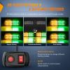 imageNilight 4PCS LED Strobe lights 12V 24V Sync Feature Amber Green 24LED Emergency Hazard Warning Lights with Controller Hard Wire or Cigarette Lighter Plug for Car Truck RVs CampersAmber Green