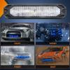 imageNilight 6LED Emergency Strobe Lights 4PCS Ultra Slim Surface Mount Hazard Caution Light bar 1224V Sync Feature Warning Flashing Light kit for Truck Car Vehicle ATV SUV UTV Purple and WhiteBlue