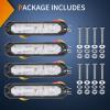 imageNilight 6LED Emergency Strobe Lights 4PCS Ultra Slim Surface Mount Hazard Caution Light bar 1224V Sync Feature Warning Flashing Light kit for Truck Car Vehicle ATV SUV UTV Purple and WhiteBule White