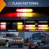 imageNilight 6LED Emergency Strobe Lights 4PCS Ultra Slim Surface Mount Hazard Caution Light bar 1224V Sync Feature Warning Flashing Light kit for Truck Car Vehicle ATV SUV UTV Purple and WhiteRed and Yellow
