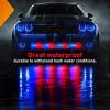 imageNilight 6LED Emergency Strobe Lights 4PCS Ultra Slim Surface Mount Hazard Caution Light bar 1224V Sync Feature Warning Flashing Light kit for Truck Car Vehicle ATV SUV UTV Purple and WhiteRed and Blue