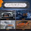 imageNilight 6LED Emergency Strobe Lights 4PCS Ultra Slim Surface Mount Hazard Caution Light bar 1224V Sync Feature Warning Flashing Light kit for Truck Car Vehicle ATV SUV UTV Purple and WhiteRed and Yellow