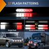 imageNilight 6LED Emergency Strobe Lights 4PCS Ultra Slim Surface Mount Hazard Caution Light bar 1224V Sync Feature Warning Flashing Light kit for Truck Car Vehicle ATV SUV UTV Purple and WhiteRed and White