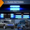 imageNilight 6LED Emergency Strobe Lights 4PCS Ultra Slim Surface Mount Hazard Caution Light bar 1224V Sync Feature Warning Flashing Light kit for Truck Car Vehicle ATV SUV UTV Purple and WhiteBlue
