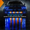 imageNilight 6LED Emergency Strobe Lights 4PCS Ultra Slim Surface Mount Hazard Caution Light bar 1224V Sync Feature Warning Flashing Light kit for Truck Car Vehicle ATV SUV UTV Purple and WhiteYellow and Blue