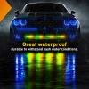 imageNilight 6LED Emergency Strobe Lights 4PCS Ultra Slim Surface Mount Hazard Caution Light bar 1224V Sync Feature Warning Flashing Light kit for Truck Car Vehicle ATV SUV UTV Purple and WhiteAmber Green