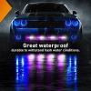 imageNilight 6LED Emergency Strobe Lights 4PCS Ultra Slim Surface Mount Hazard Caution Light bar 1224V Sync Feature Warning Flashing Light kit for Truck Car Vehicle ATV SUV UTV Purple and WhitePurple and White
