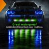 imageNilight 6LED Emergency Strobe Lights 4PCS Ultra Slim Surface Mount Hazard Caution Light bar 1224V Sync Feature Warning Flashing Light kit for Truck Car Vehicle ATV SUV UTV Purple and WhiteGreen White