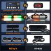 imageNilight 8PCS Led Strobe Lights with Controller 12V 24V Sync Feature Amber Green Strobe Light 12 LED Surface Mount Emergency Hazard Warning Lights with Strobe Controller for Vehicle Car Truck RV ATV