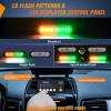 imageNilight 8PCS Led Strobe Lights with Controller 12V 24V Sync Feature Amber Green Strobe Light 12 LED Surface Mount Emergency Hazard Warning Lights with Strobe Controller for Vehicle Car Truck RV ATV