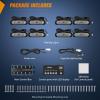 imageNilight 8PCS Led Strobe Lights with Controller 12V 24V Sync Feature Blue White Strobe Light 12 LED Surface Mount Emergency Hazard Warning Lights with Strobe Controller for Vehicle Car Truck RV ATV