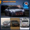 imageNilight 8PCS Led Strobe Lights with Controller 12V 24V Sync Feature Red Strobe Light 12 LED Surface Mount Emergency Hazard Warning Lights with Strobe Controller for Vehicle Car Truck RV ATV