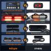 imageNilight 8PCS Led Strobe Lights with Controller 12V 24V Sync Feature Red Strobe Light 12 LED Surface Mount Emergency Hazard Warning Lights with Strobe Controller for Vehicle Car Truck RV ATV