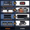 imageNilight 8PCS Led Strobe Lights with Controller 12V 24V Sync Feature White Strobe Light 12 LED Surface Mount Emergency Hazard Warning Lights with Strobe Controller for Vehicle Car Truck RV ATV