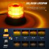 imageNilight Amber Beacon Light 12V24V Aluminum Base Flashing Safety Warning Lights Permanent ampamp Magnet Mount LED Emergency Rotating Strobe Light for Forklift Truck Tractor UTV Snow Plow 2 Years WarrantyABS Base