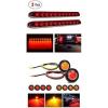 imageNilight 2PCS 16 11 LED Red Trailer Light Bar with 10PCS 34 Inch Round Mini LED Clearance Light for Truck RV Car Bus Trailer Van Caravan Boat 2 Years Warranty