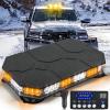 imageNilight 42 LED Roof Top Strobe Lights Hazard Emergency Safety Warning Flashing Light Bar wControl Panel Magnetic Mount 12V 24V Car Truck Tractor Snow Plow Construction VehiclesAmber White