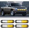 imageNilight 6LED Emergency Strobe Lights 4PCS Ultra Slim Surface Mount Hazard Caution Light bar 1224V Sync Feature Warning Flashing Light kit for Truck Car Vehicle ATV SUV UTV Purple and WhiteAmber White