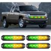 imageNilight 6LED Emergency Strobe Lights 4PCS Ultra Slim Surface Mount Hazard Caution Light bar 1224V Sync Feature Warning Flashing Light kit for Truck Car Vehicle ATV SUV UTV Purple and WhiteAmber Green