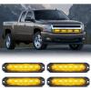 imageNilight 6LED Emergency Strobe Lights 4PCS Ultra Slim Surface Mount Hazard Caution Light bar 1224V Sync Feature Warning Flashing Light kit for Truck Car Vehicle ATV SUV UTV Purple and WhiteAmber