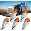 imageNilight Cab Roof Marker Light 5 PCS 18 LED Amber Torpedo Top Clearance Indicator Lights Waterproof Surface Mount for Heavy Duty Trucks Trailer Camper RV Tractor