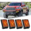 imageNilight Side Marker Light 4PCS Square 3LED Amber Front Rear Indicator Clearance Lights Reflective Lens Surface Mounted Waterproof for 12V Truck Trailer Boat RV