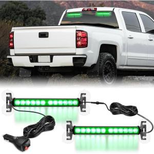 imageNilight 12LED Emergency Strobe Traffic Advisor Light Bar 2 in 1 Purple White Dash Warning Safety Flashing Lights FrontRear Windshield Construction Lights for Trucks Cars Plow Police VehiclesGreen 24LED