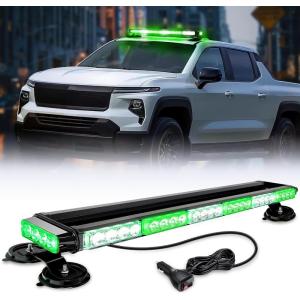 imageNilight 295quot Roof Top Strobe Lights 56LED Hazard Light Emergency Safety Warning LED Flashing Bar Magnetic Mount 12V 24V Cars Trucks Tractors Snow Plows Construction VehiclesGreen Mix White
