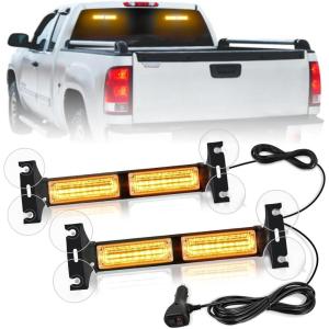 imageNilight 40LED Purple White Emergency Strobe Traffic Advisor Light Bar with Suction Cups Dash Safety Warning Hazard Flashing Lights Interior FrontRear Windshield for Trucks Construction VehiclesAmber