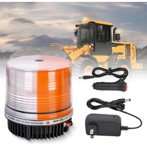 imageNilight Amber Beacon Light 12V24V Aluminum Base Flashing Safety Warning Lights Permanent ampamp Magnet Mount LED Emergency Rotating Strobe Light for Forklift Truck Tractor UTV Snow Plow 2 Years WarrantyAmber White