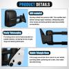 imageNilight Towing Mirrors Manual Adjusted Flat Convex Glass Telescoping Folding Compatible With 19881998 Chevy Silverado GMC Sierra CK 1500 2500 3500 Tahoe Suburban Yukon