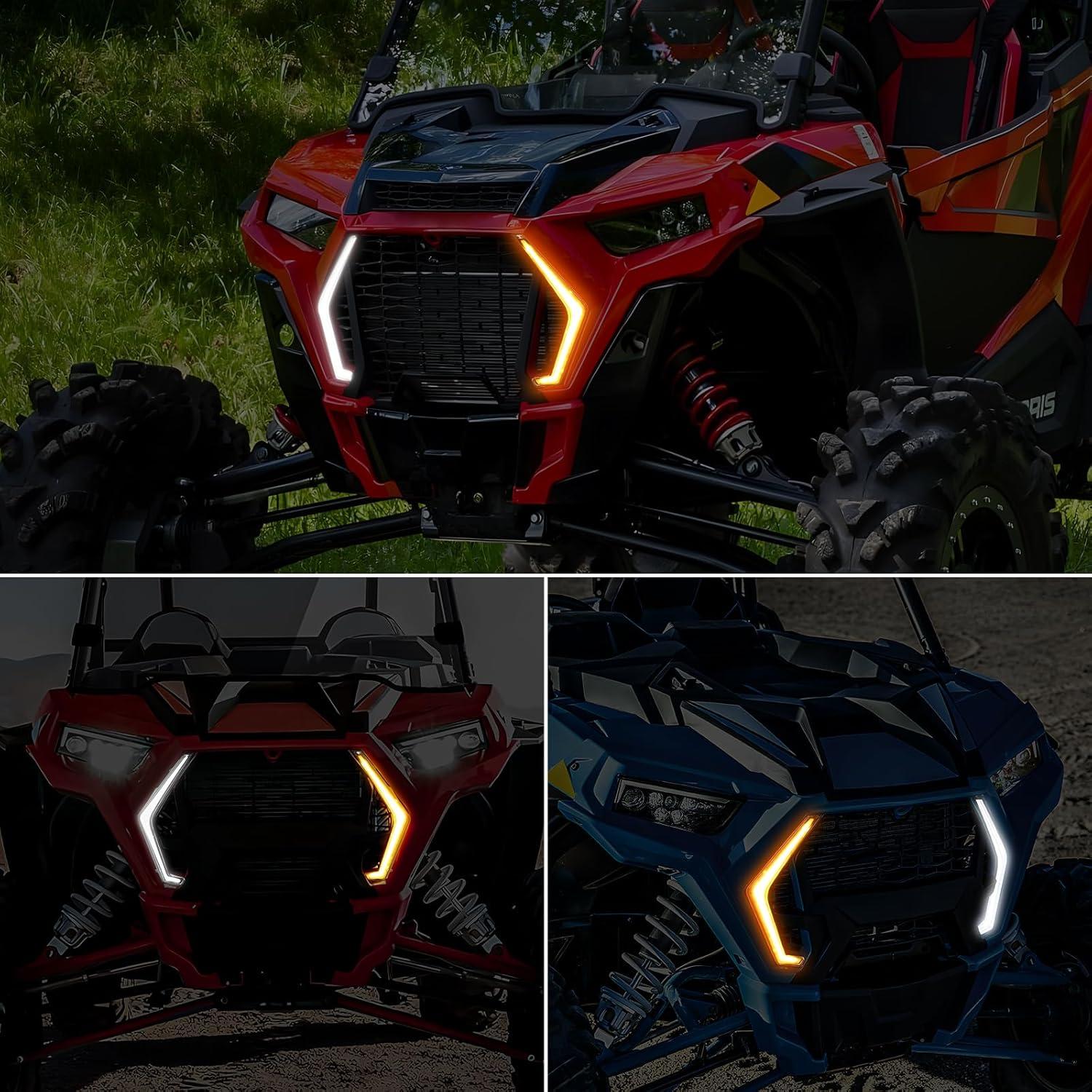 imageNilight Turn Signal Fang Lights LED Accent Street Legal Front Signature Light Compatible with Polaris RZR XP 1000 Turbo Accessories 2019 2020 2021 2022 2023Turn Signal Lights