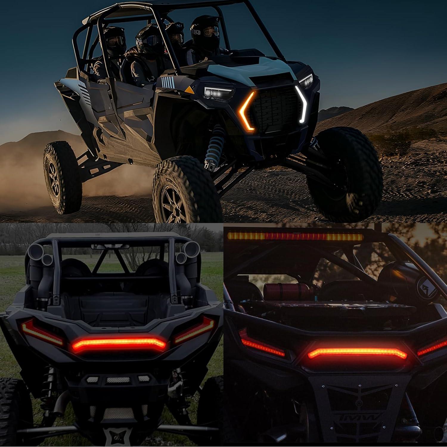 imageNilight Turn Signal Fang Lights LED Accent Street Legal Front Signature Light Compatible with Polaris RZR XP 1000 Turbo Accessories 2019 2020 2021 2022 2023Turn Signal Lights wTail Light