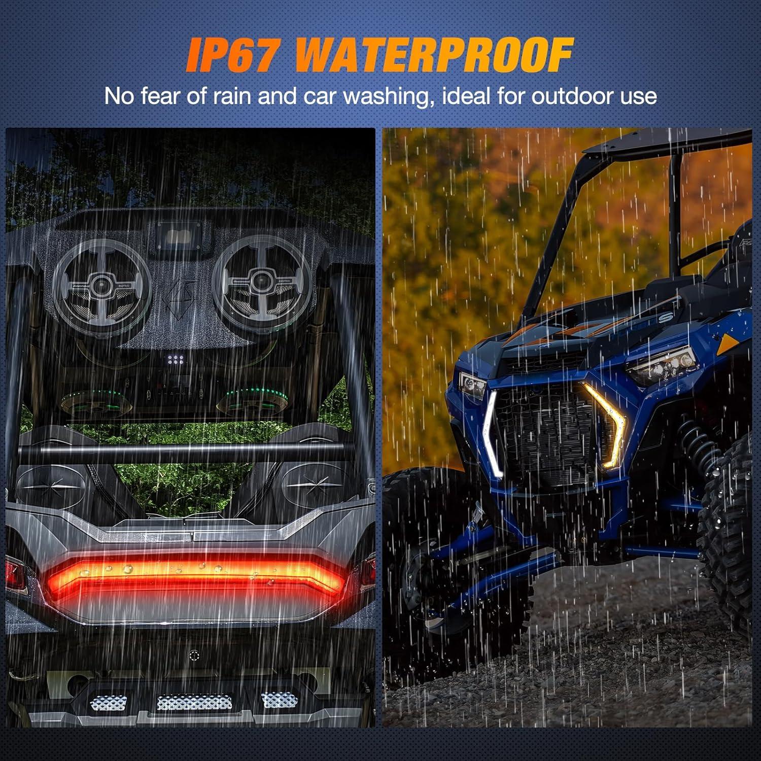 imageNilight Turn Signal Fang Lights LED Accent Street Legal Front Signature Light Compatible with Polaris RZR XP 1000 Turbo Accessories 2019 2020 2021 2022 2023Turn Signal Lights wTail Light