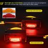 imageNilight Square Double Face Fender Pedestal Light 2PCS 52LED Amber Red Brake Turn Marker Tail Lights w 3 Studs Mount for Mack Kenworth Freightliner Truck Towing Trailer2Pcs Round Fender Light
