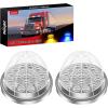 imageNilight 34 LED Dual Face Watermelon Light 2PCS Amber and Red Clear Lens Auxiliary Side Marker Clearance Turn signal Brake Pedestal Lights IP68 Waterproof for Trailer Semi Trucks Pickup Camper RVAmber Blue