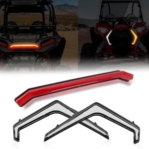imageNilight Turn Signal Fang Lights LED Accent Street Legal Front Signature Light Compatible with Polaris RZR XP 1000 Turbo Accessories 2019 2020 2021 2022 2023Turn Signal Lights wTail Light
