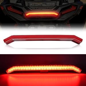 imageNilight Turn Signal Fang Lights LED Accent Street Legal Front Signature Light Compatible with Polaris RZR XP 1000 Turbo Accessories 2019 2020 2021 2022 2023Center Tail LightRed Housing