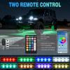 imageNilight RGBW LED Rock Lights Kit 4 Pods 22LED Wide Angle Remote ampamp Bluetooth App Dual Control with Music Modes Multicolor Underglow Neon Wheel Well Light Fit for ATV UTV SUV Offroad Truck RZR Boat
