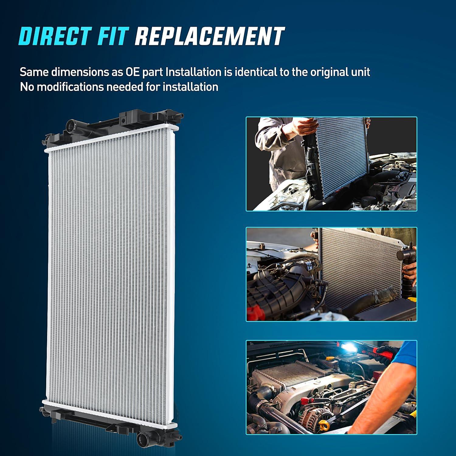 imageNilight Radiator for Jeep Liberty 37L 2002 2003 2004 2005 2006 Engine Coolant Radiator with Oil Cooler Automatic Transmission Replace 52080120AB CU2481 2481Jeep Patriot Compass 20072017