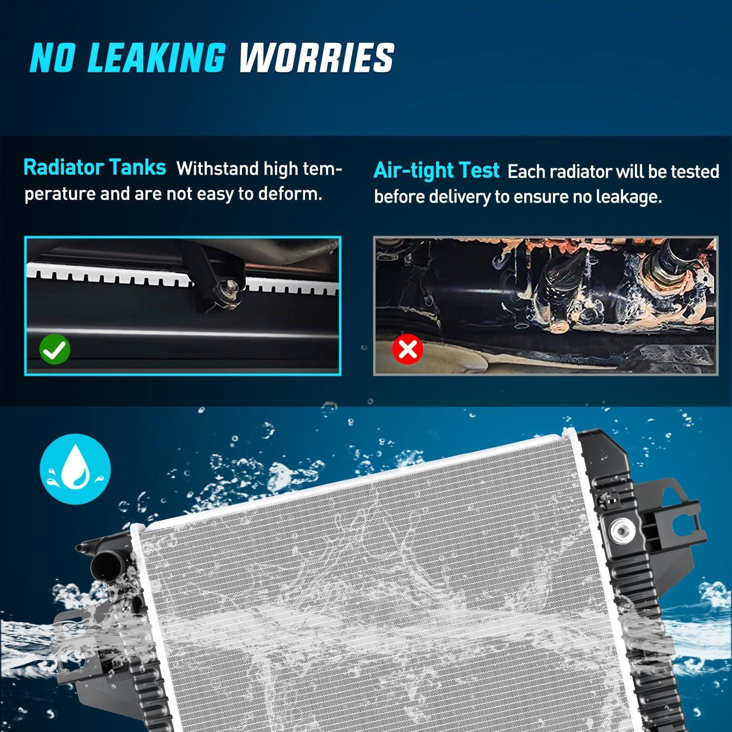 imageNilight Radiator for Jeep Liberty 37L 2002 2003 2004 2005 2006 Engine Coolant Radiator with Oil Cooler Automatic Transmission Replace 52080120AB CU2481 2481Jeep Liberty 37L 20022006