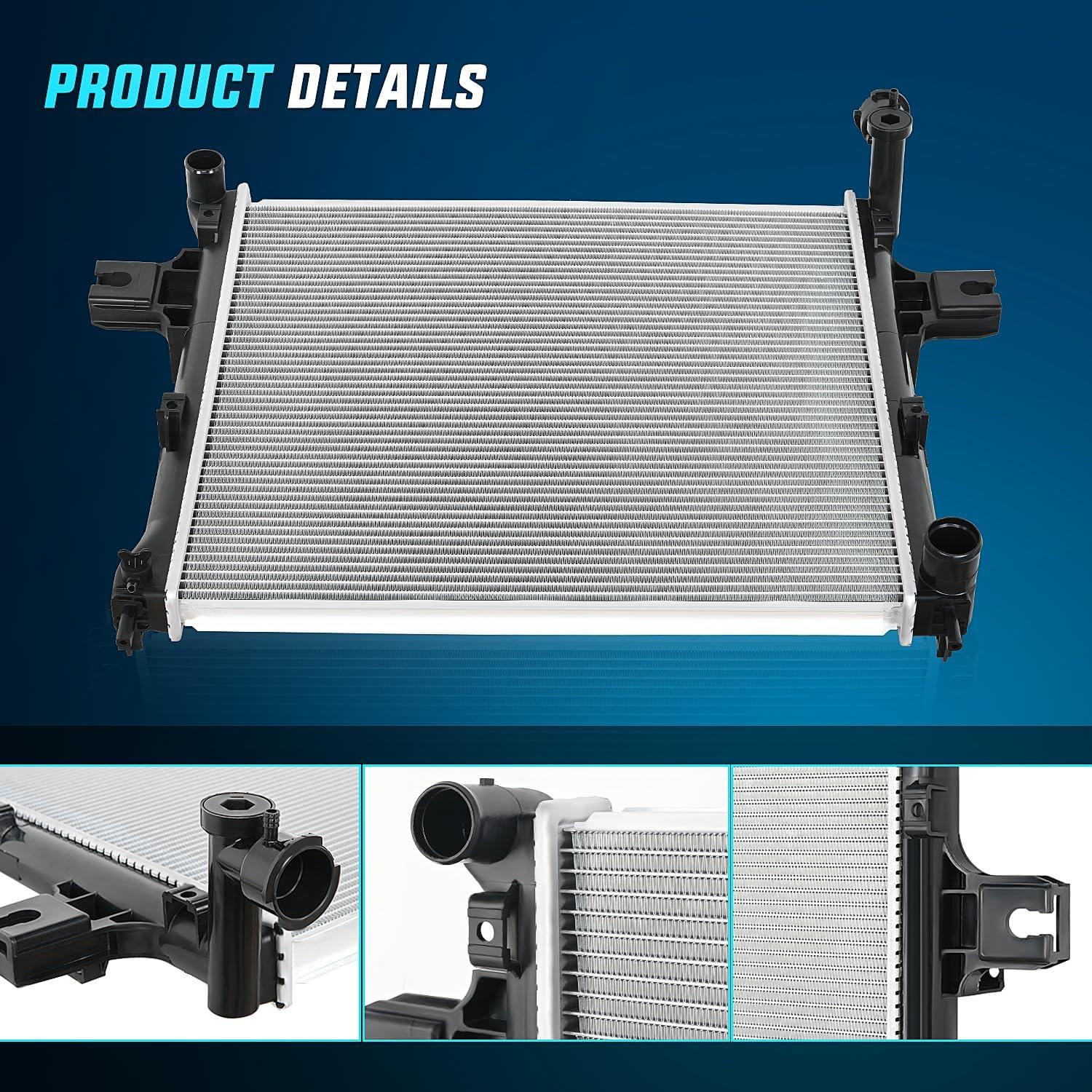 imageNilight Radiator for Jeep Liberty 37L 2002 2003 2004 2005 2006 Engine Coolant Radiator with Oil Cooler Automatic Transmission Replace 52080120AB CU2481 2481Jeep Grand Cherokee 20052010