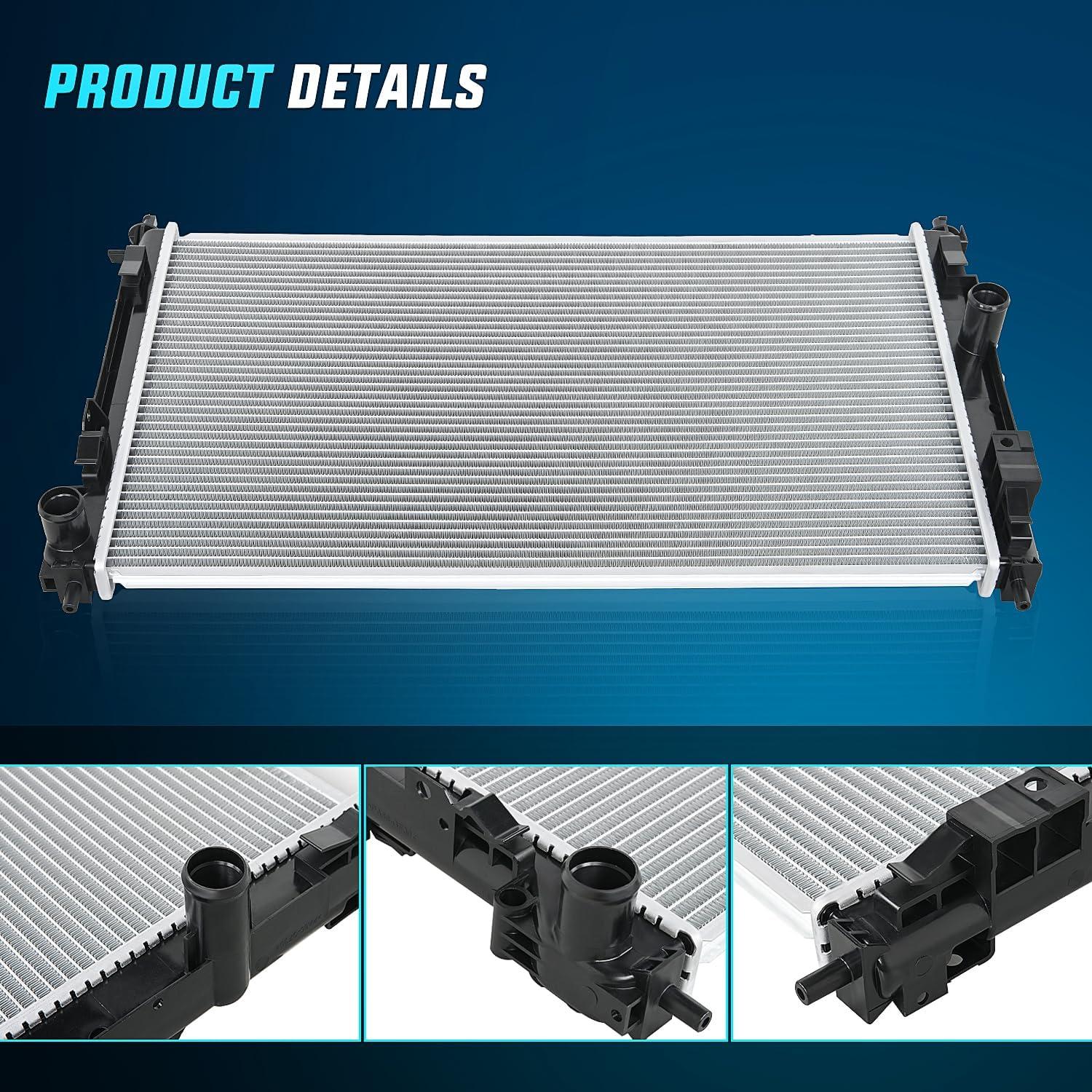 imageNilight Radiator for Jeep Liberty 37L 2002 2003 2004 2005 2006 Engine Coolant Radiator with Oil Cooler Automatic Transmission Replace 52080120AB CU2481 2481Jeep Patriot Compass 20072017