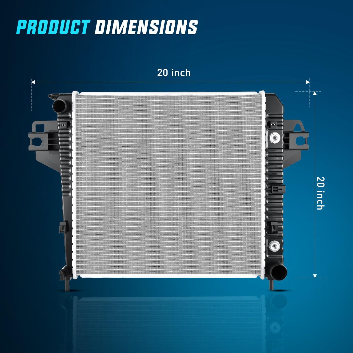imageNilight Radiator for Jeep Liberty 37L 2002 2003 2004 2005 2006 Engine Coolant Radiator with Oil Cooler Automatic Transmission Replace 52080120AB CU2481 2481Jeep Liberty 37L 20022006