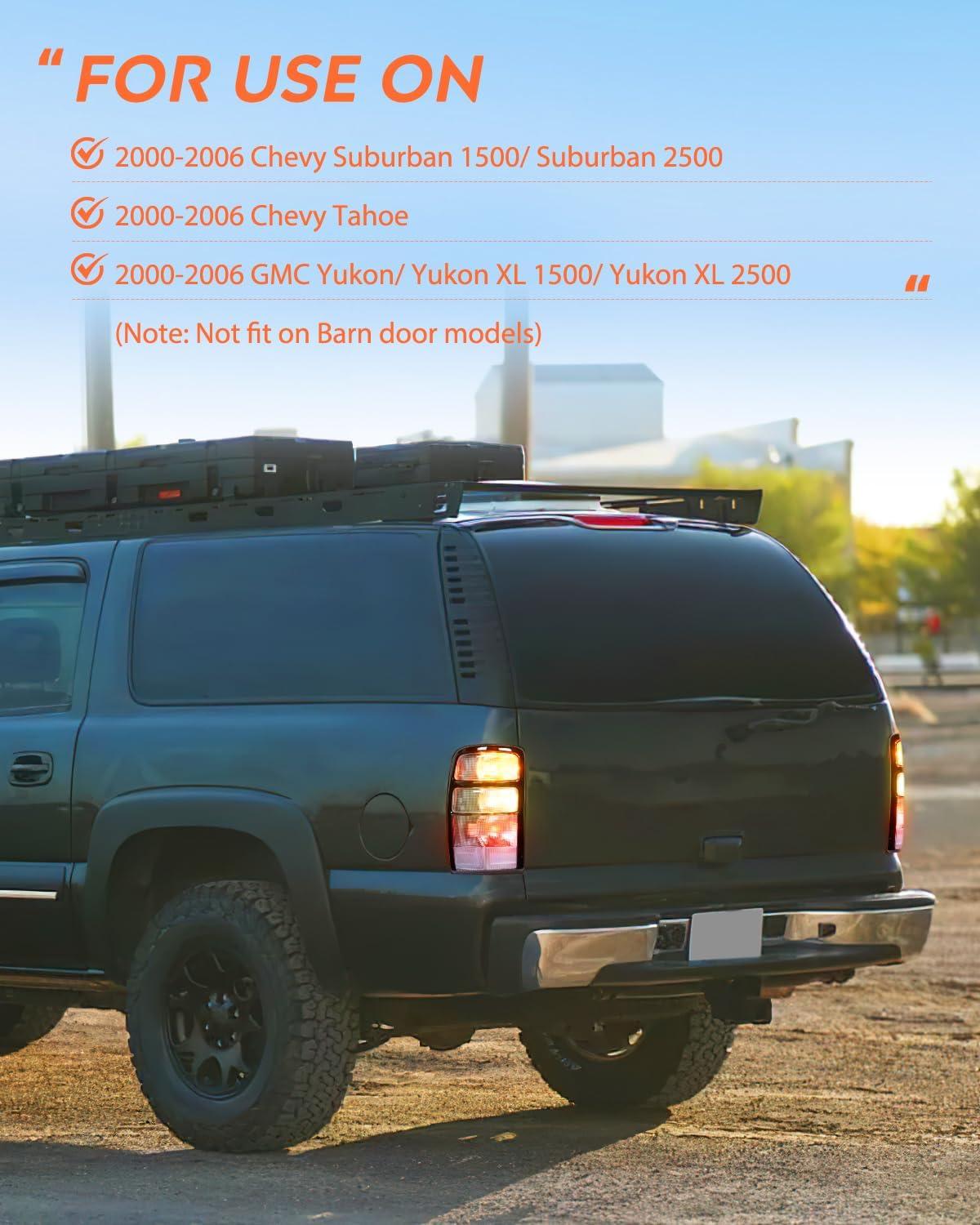 imageNilight Taillight Assembly Compatible with 2000 2001 2002 2003 2004 2005 2006 Chevy Tahoe Suburban GMC Yukon Tail Light OE Style Rear Lamp Replacement Driver and Passenger SideClear