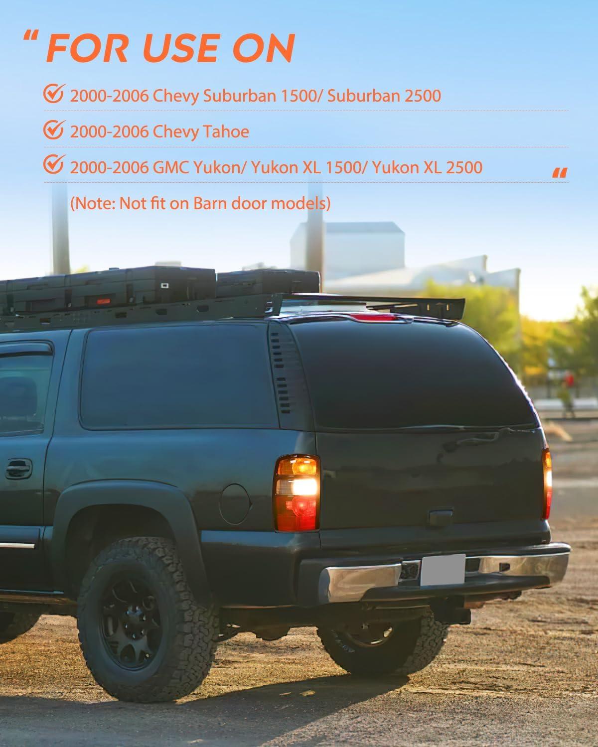 imageNilight Taillight Assembly Compatible with 2000 2001 2002 2003 2004 2005 2006 Chevy Tahoe Suburban GMC Yukon Tail Light OE Style Rear Lamp Replacement Driver and Passenger SideBlackBlack Border