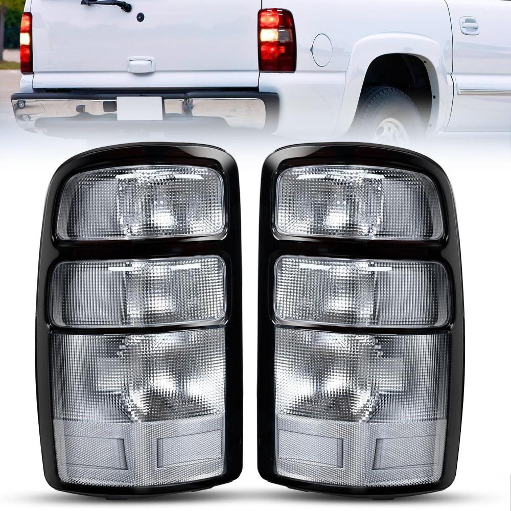 imageNilight Taillight Assembly Compatible with 2000 2001 2002 2003 2004 2005 2006 Chevy Tahoe Suburban GMC Yukon Tail Light OE Style Rear Lamp Replacement Driver and Passenger SideClear